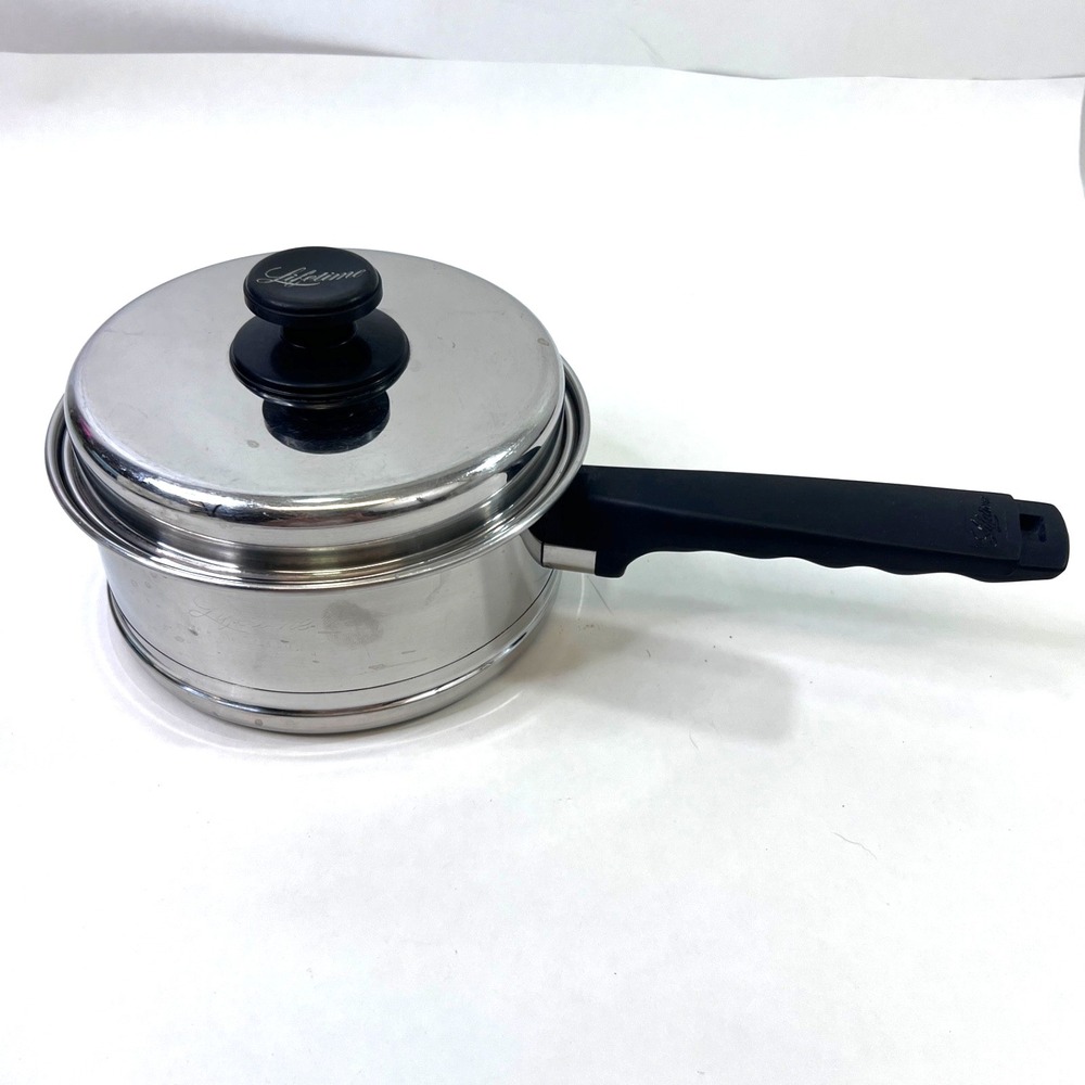 Lifetime 1.5‎ Qt Saucepan with Lid Stainless Steel USA Made 18/8 Vintage